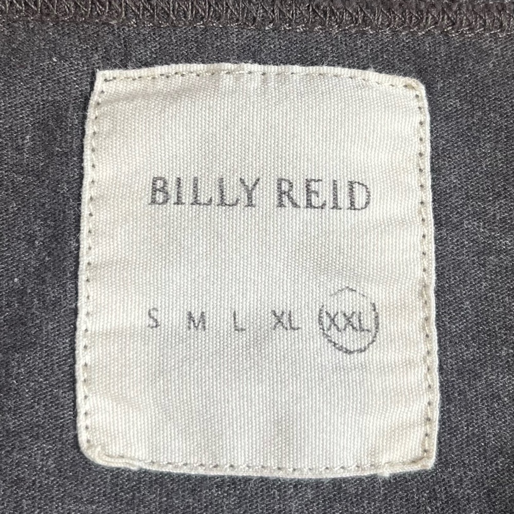Billy Reid Mens XXL Gray Long Sleeve Textured Henley Three‎ Button 1/4 Shirt - Picture 2 of 8